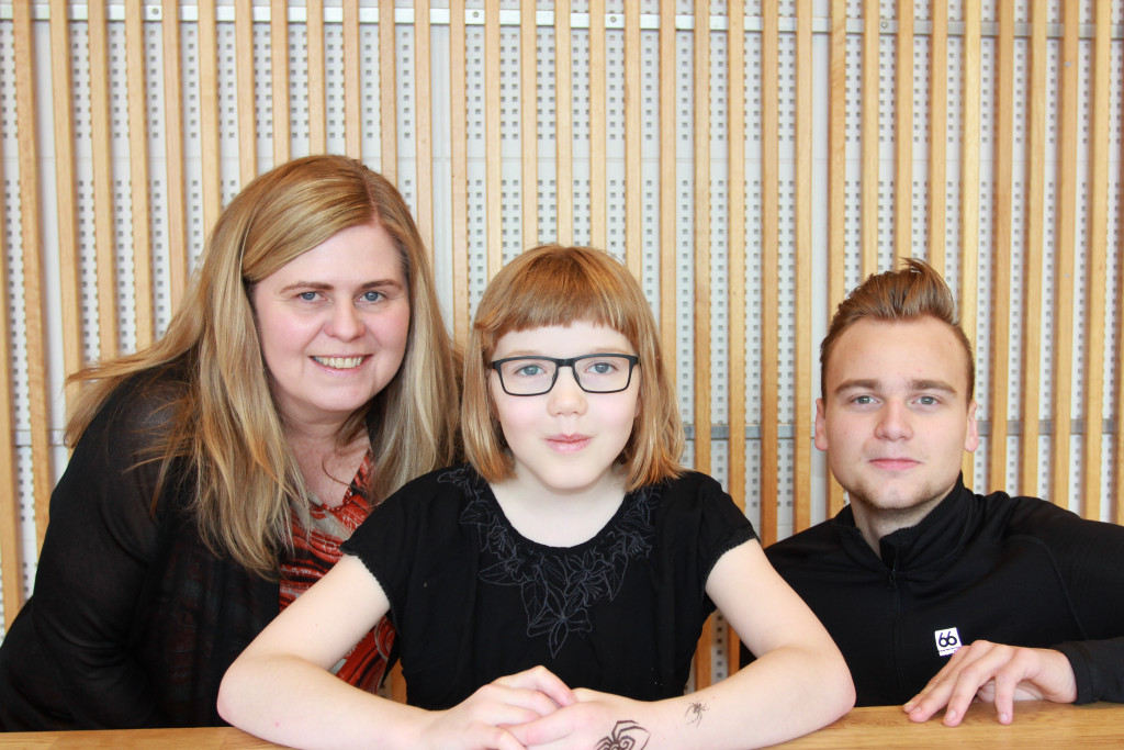 Þóra, Steinunn Ella og Kristján Már