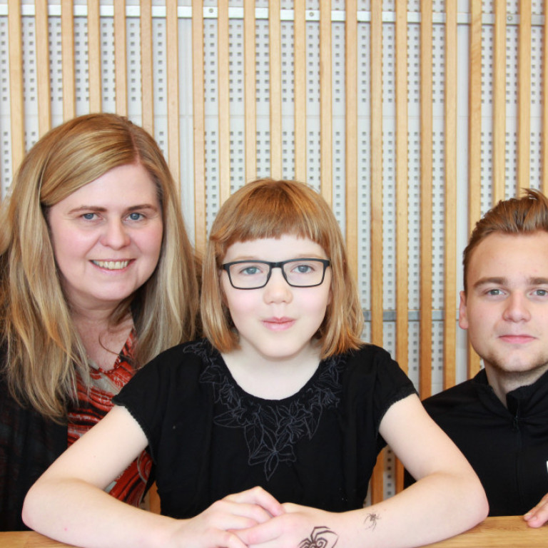 Þóra, Steinunn Ella og Kristján Már