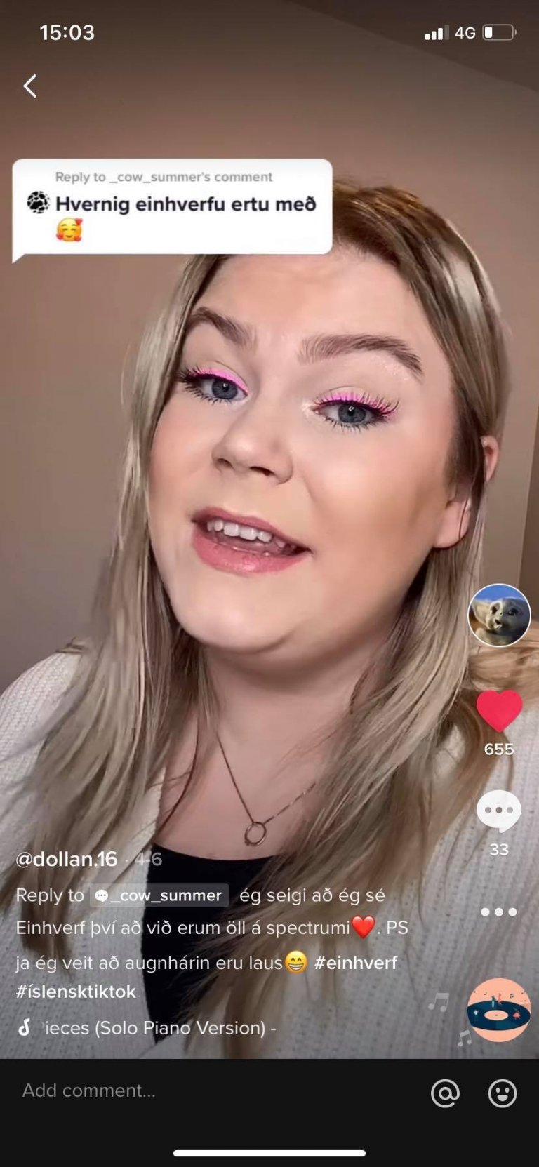 Ástrós Lilja á TikTok