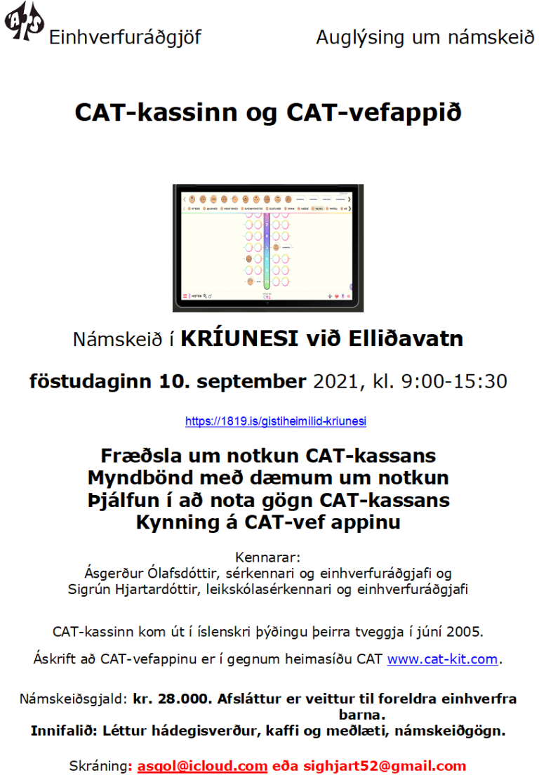 CAT-kassinn og CAT-vef appið - námskeið