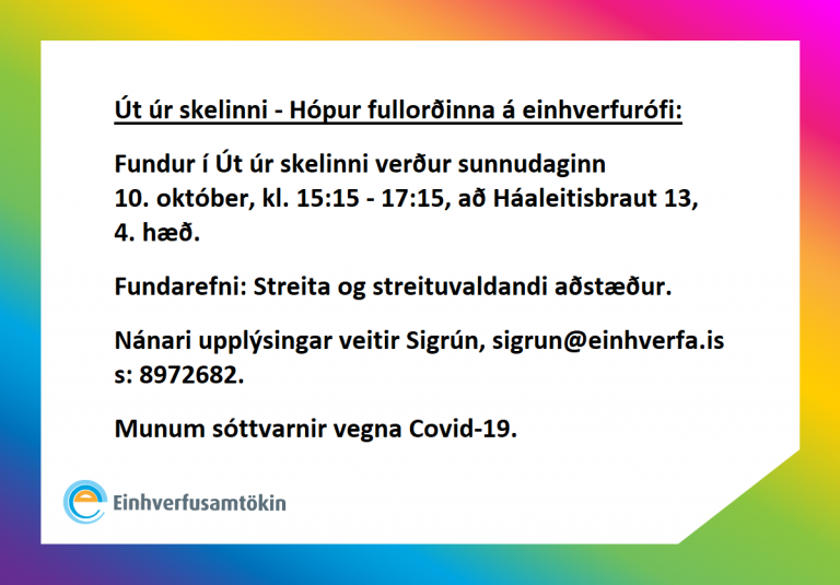 Út úr skelinni - Hópur fullorðinna á einhverfurófi